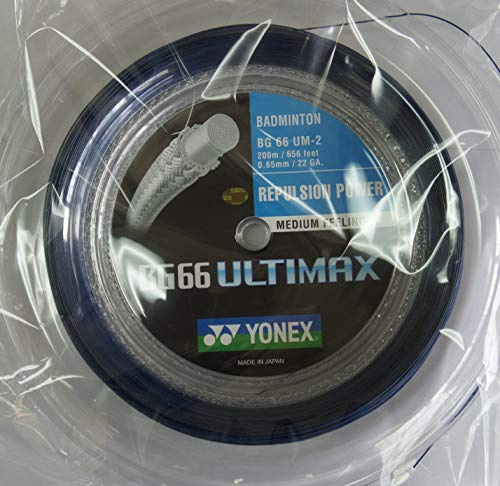 YONEX BG 66 Ultimax Badminton-Saiten, 200 m, Rolle, Marineblau