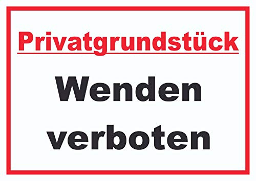 HB-Druck Privatgrundstück Wenden verboten Schild A4 (210x297mm)