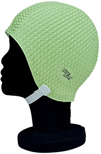 Blue Reef Bonnet de bain pour femme - Style classique et rétro - Avec sangle réglable - Vert pastel