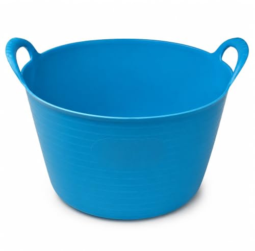 15L Multipurpose Heavy Duty Flexi Tub, Flexible Storage Bucket Home Garden | Laundry, Kitchen Bucket | Blue