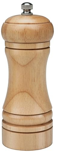 Gulex® Wood Pepper Grinder Pepper Mill, Adjustable Coarseness 5.5 Inches Wooden Peppermill, Ceramic Grinding Mechanism Salt Mill Refillable