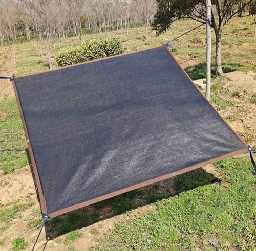Toldo de vela, pantalla de lámpara, plantas, 3 x 4 m, resistente al envejecimiento, malla, cubierta de malla transpirable, para invernadero, pérgola, jardín, negro, 5 x 5 m