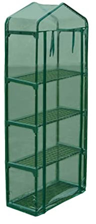 Housse de Serre de Jardin avec 4 étages, Protège Vos Plantes Contre Le Froid, Petite Serre pour Plantes Fleurs Légumes Semis Vert, 69 x 32 x 160 cm
