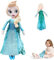 HBSFBH ELSA Puppe, 40cm ELSA Puppe Eiskönigin, ELSA Plüschtier, ELSA Kuscheltier, Frozen II Plüschfigur ELSA, ELSA Stoffpuppe, Cartoon Gefüllte Puppen für Kinderpartygeschenke Geburtstag Geschenke