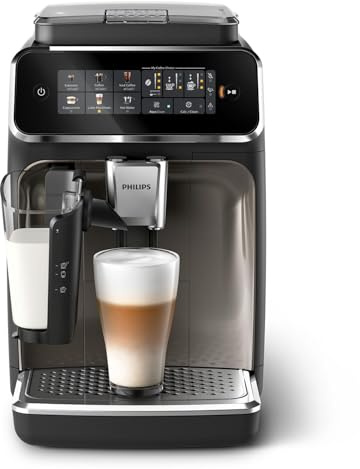 Philips 3300 Series Fully Automatic Espresso Machine with LatteGo Milk Frother, Black