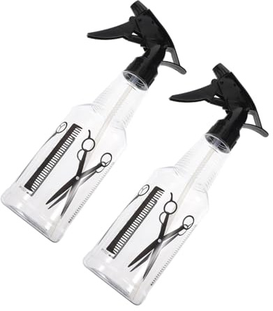 PACKOVE 2 Piezas Botellas de Spray para Peluquería Pulverizador de Agua Transparente Ergonómico para Salón Ligero y Práctico para