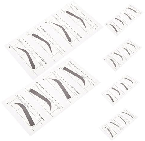 HONITANO Lot De 6 Pochoirs à Sourcils Jetables En Papier, Tailles Variées, Autocollants De Maquillage Pour Sourcils, Accessoires Pour Femmes, Pour Maquillage Quotidien Et Débutantes