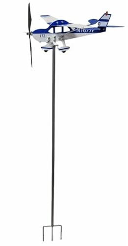 para jardín, para Exterior - Veleta de con Formas de avión de Metal Resistente | Indicador de Decorativo Multifuncional, meteorológicas, Montaje en Techo para Jar