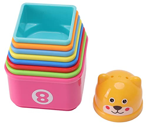 Fdit Gobelets Gigognes de Construction Empilables pour Jeux d'eau et Baignade - Différentes Tailles pour Bébés - Matériau Inodore et Non Plastique