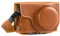 MegaGear MG1260 Panasonic Lumix DC-TZ95, DC-TZ90 Ever Ready - Étui de Protection en Cuir avec Bandoulière - Marron Clair