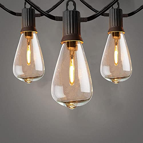 ZOTOYI Lichterkette Außen, 15M Lichterkette Glühbirnen LED mit 25+2 ST38 Birnen, Wasserdicht IP65 Lichterkette Garten Deko für Terrasse, Bäume, Hochzeit, Party, Festival, 2700K Warmweiß