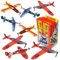 Carpeta 12 Styroporflieger Set | 20cm groß, Gleitflugzeuge für Kinder | Kindergeburtstag Schultüte Mitgebsel Tombola Flying Gliders Flieger