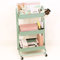 Craftelier - Metall-Organisationswagen mit 3 Fächern | 4 Lenkrollen 360º mit Bremsen | Max. Fachlast 2,99 kg | Abstand zwischen den Fächern 25,5 cm | Größe 78 x 40 cm - Farbe Aqua