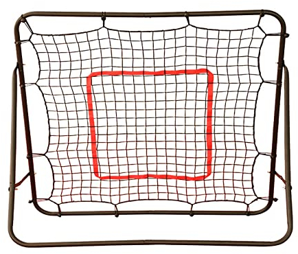 Generic Fußball Rebound Netz Tragbar Verstellbare Fußballtür für Baseball Basketball Kickback Goal Trainings Torwand für Hinterhof Übungen,Black,120 * 120cm