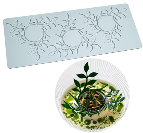 3D Hollow Leaf Fondant Lace Mold Multi Leaves Flower Candy Mold Chocolate Sugar Craft Cake Decoration Cupcake Top (Flower_30.7 x 12.5 x 0.3 cm)