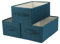 3 PCS Drawer Organisers Fabric Storage Boxes Wardrobe Organizer Foldable Drawer Dividers Box Bins with Handles for Clothes Closet Shelves Organiser Bras Socks Underwear Ties Scarve Toys, Green