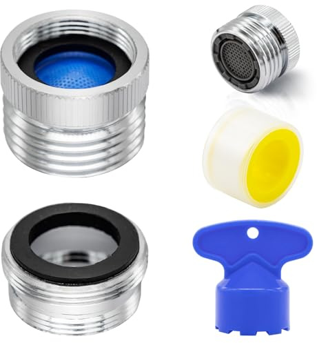 Adattatore per rubinetto con aeratore lavello attacco per tubo flessibile per rubinetto lavello a tubo da giardino adattatore 3/4 filettatura GHT Adattatore per rubinetto cromato per tubo flessibile