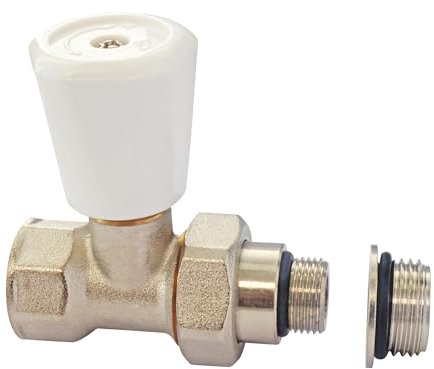 SOMATHERM FOR YOU, 601521302, Rubinetto semplice regolabile nichelato dritto universale 3/8 (12x17) o 1/2 (15x21) SFY, Kit completo SFY, riscaldamento, Accessori per Radiatore