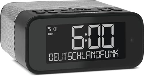 TechniSat DIGITRADIO 52 BT– DAB Radiowecker (Uhrenradio, Wecker, DAB+, UKW, Snooze-Funktion, Sleeptimer, dimmbares Display, Bluetooth-Empfang, 3 Watt RMS Lautsprecher)