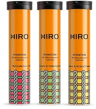 Electrolytes Tablets by Hiro |Electrolyte Supplements |Rapid Hydration |Energy Boost |Magnesium & Calcium|Immunity Support |Mixed Flavours- Triple Pack