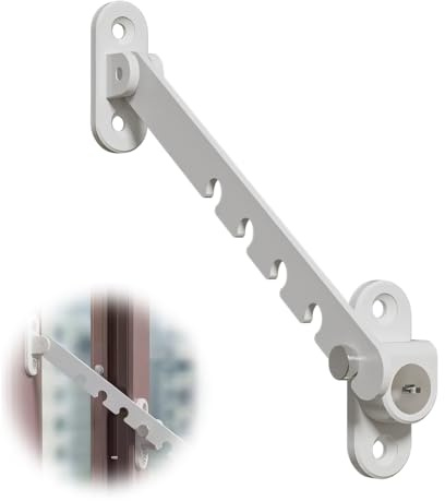 Fensterfeststeller für Kippfenster, Fenster Kippregler ohne Bohren, Kippfenster Feststeller, Fensterstopper Kippfenster, Fenster Kippschutz, Fensterkeile, Fenster Katzenschutz
