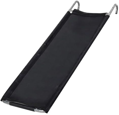Temeemeg Tobogán de trampolín, Escalera de trampolín para niños para Todo Clima con Accesorios de Superficie Ancha para Juegos en Interiores y Exteriores, tobogán Seguro.