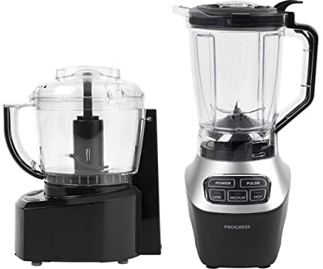 Progress COMBO-7612 Compact Prep Pro Food Processor and Digital Blender Pro, Ideal for Mixing, Chopping and Blending Food to Create Sauces, Smoothies, Dips