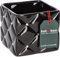 KOTARBAU® Glamour Keramik Blumentopf 14 x 14 x 13 cm mit Zirkonen Quadratisch Pflanztopf Schwarz Pflanzkübel Blumenkübel für Zimmerpflanzen Übertopf für Pflanzen Gartentopf