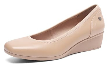 DREAM PAIRS Female Lace-Up Comfortable Fashion Shoes SDPU2418W,Size 6,Nude-Pu,SDPU2418W