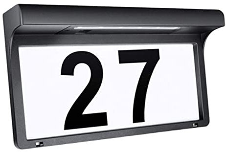 DIYEAH Cartello Numero Civico Energia Solare Numeri Civici Retroilluminati Per Esterni Luce Notturna Per Casa e Giardino