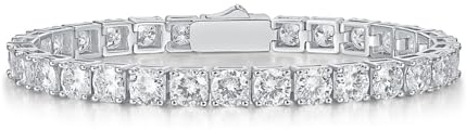 3-6,5 mm Moissanite tennisarmband D Färg VVS1 klarhet Diamond 925 Sterling Silver Bröllopsarmband för kvinnor med certifikat, diamant