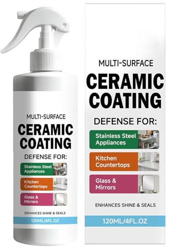 Home Ceramic Coating 120ml Shine Long-lasting Agent | All-Purpose Household Cleaners for Kitchen Shower Water Stove Cabinet Sink Tile Home Appliance Bathroom Door