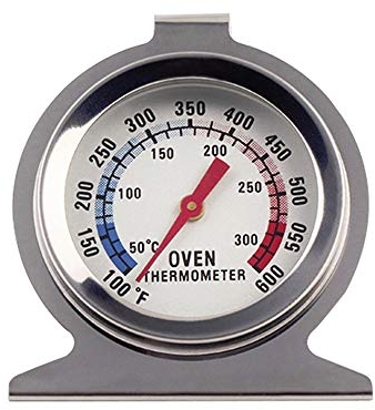 Romote Stainless Steel Oven Thermometer - Hang or Stand in the Oven