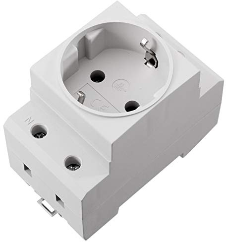 Schuko Steckdose 230V 16A für die Hutschiene Montage Einbausteckdose für Verteiler Schaltschrank