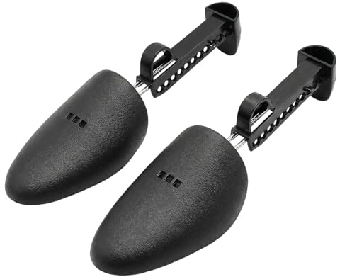 XINGZI 1 paio di pratici organizer per scarpe da uomo, in plastica, lunghezza regolabile, ideale per tutte le scarpe, tacchi e scarpe sportive (nero)