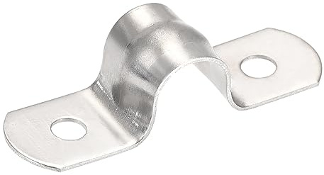 sourcing map 45 stycken styva rörband 2 hål rörband 201 rostfritt stål spännrörsklämma 10 mm (0,4 tum)