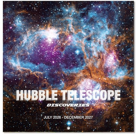 2026-2027 Wall Calendar - Hubble Telescope Wall Calendar 2026-2027, July 2026 - December 2027, 12 x 24 (Open), Hanging Hook, Blocks and Holidays - Stunning Hubble Discoveries