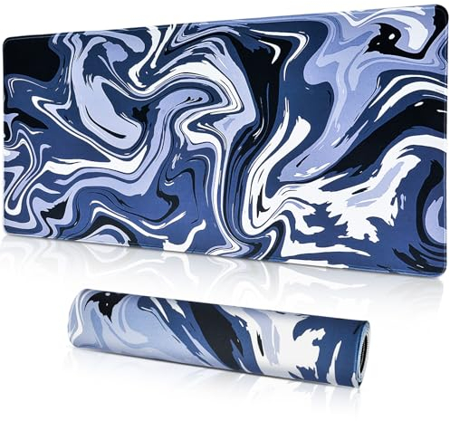 Vicloon Large Mouse Pad for Desk, 900x400mm Gaming Mouse Pad with Non-Slip Base Stitched Edges, Long Computer Keyboard Mousepad, Desk Mat for Home Office Gaming Room