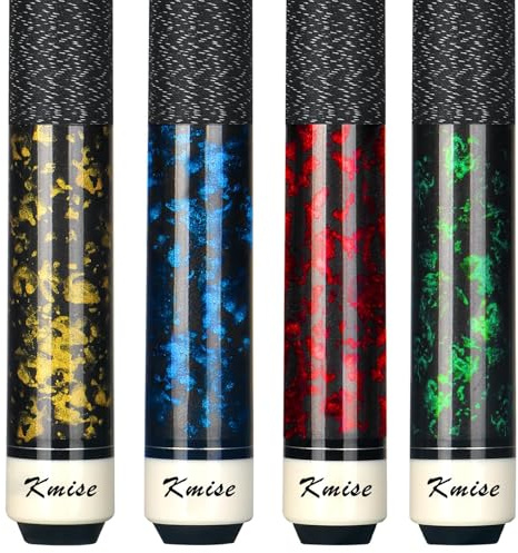Kmise Canadian Maple Cue Set,4 Colors Pool Cue Stick,Pool Sticks for Adults,Tacos de Billar 18 19 20 21oz for Beginner