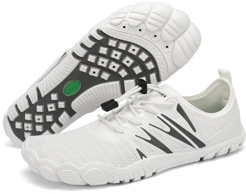 SAGUARO Zapatillas Barefoot Hombre Escarpines Secado Rápido Zapatos de Agua Ligeras Transpirable Calzado Descalzo Minimalistas Antideslizantes, Blanco, 39 EU