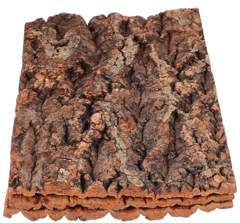BAZEITFLOW Accessoire Terrarium Écorce d'arbre Réaliste 3 Pièces pour Reptiles, Plateforme d'escalade et Repos pour Araignées et Lézards Terrarium