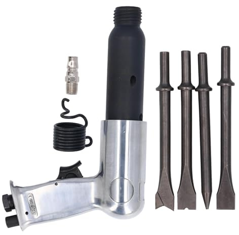 Martello demolitore pneumatico 92mm 2200BPM con 4 scalpelli - Alta e durata industriale, impugnatura ergonomica, ideale per lavori di carrozzeria e edilizia