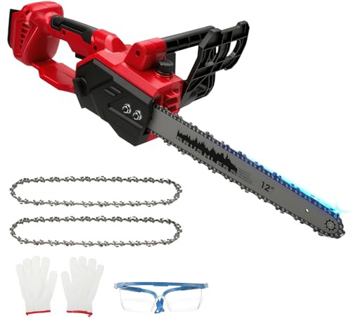 WingFly Tronçonneuse électrique sans fil 12 pour Milwaukee M18 18 V | moteur sans balais, lame de 30 cm, vitesse de chaîne 10 m/s, système de lubrification automatique (sans batterie)