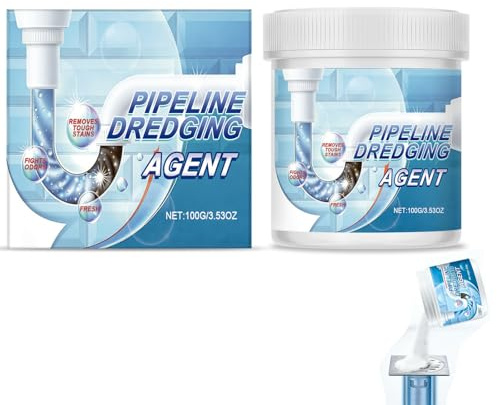 Detergente per tubi estremamente forte, detergente per WC estremo, pulitore per scarico extra forte, detergente per WC e WC altamente efficace con schiuma attiva per cucina, bagno, WC, doccia (1 pezzi