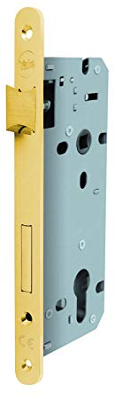 Yale Security Y52X00700S2 Cerradura de embutir Puertas de Madera con Borde Cuadrado Frontal, Entrada 70 mm, Distancia Entre Ejes 85 mm, Níquel Satinado, 70mm