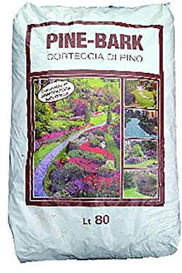 CORTECCIA DI PINO NATURALE PINE-BARK 25-50 SACCO LT.60 DECORATIVA ECONOMICA