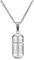 JSDDE Schmuck Edelstahl Buddhistisches Mantra Anhänger mit 24 Zoll Kette Om Mani Padme Hum Gebetsmühle Flasche Kapsel Anhänger Urn Anhänger für Frauen Männer (Silber)
