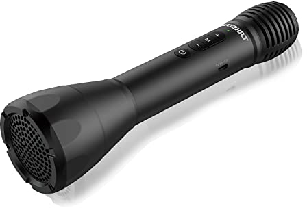 Takstar DA10 2 in 1 Bluetooth Microphone and Voice Amplifier, Portable Handheld Mic with Speaker for Karaoke, Meetings, Outdoor, and Party (Note: Not a Recording Mic & Cannot Connect Extra Speakers)