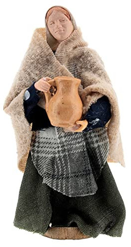 Holyart Donna con brocca Terracotta e plastica presepe di 12 cm