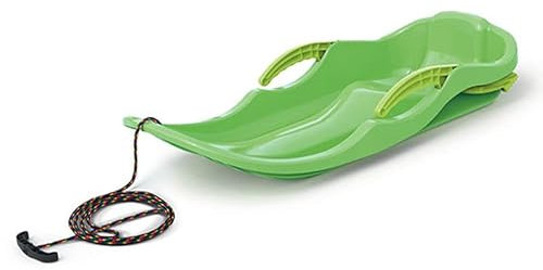 molti Sledge for Children with Pull Rope and Brakes Bob Ride-On Sledge Snow Glider Steering Bob Steering Sledge Race (87 x 40 x 18 cm) Race S (79 x 39 x 15.5 cm) (Green, Race S (79 x 39 x 15.5 cm)